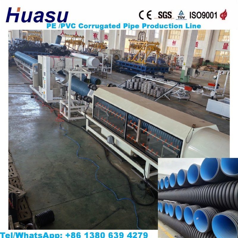 High-Speed PVC/PE/HDPE/ MPP Extrusion Line for Double Wall Corrugated Pipe