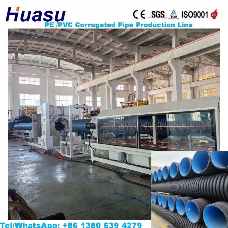 PVC/PE/HDPE/ MPP Production Line for Double Wall Corrugated Pipe