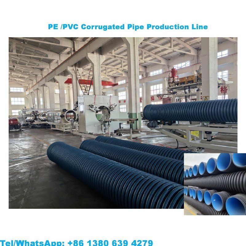 PVC/PE/HDPE/ MPP Extrusion Line for Double Wall Corrugated Pipe